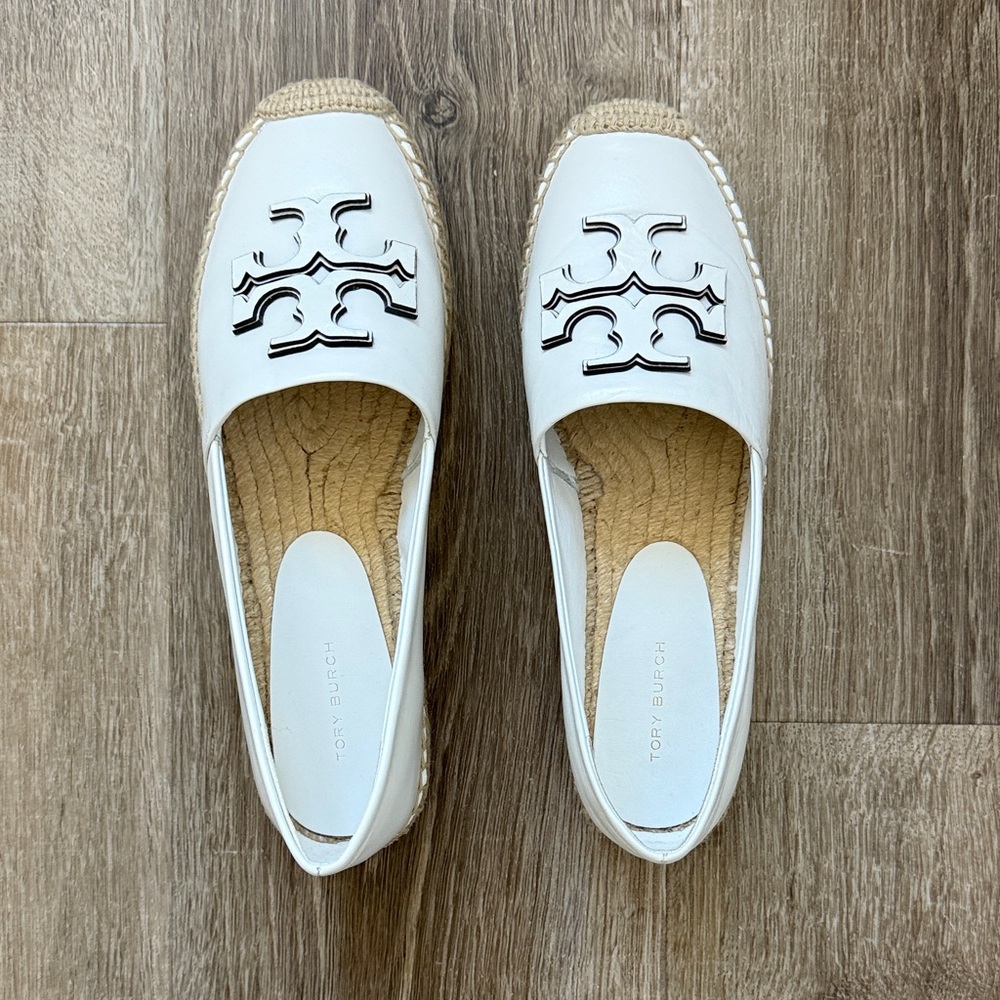 Tory Burch Cream Espadrille Flats